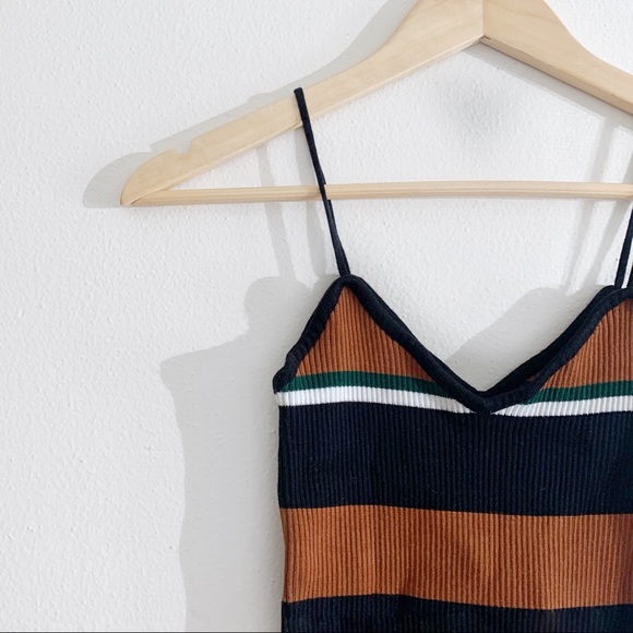 Romwe Striped Ribbed Knit Tank Top - Picture 2 of 4
